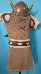 Kids Costumes to Hire - Viking bib, belt & helmet (Child)